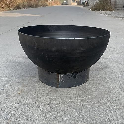 HJDSUDU Cuenco Rústico para Hoguera De Hierro Fundido, Chimenea Extra Profunda, Redonda, Grande, para Leña, Parrilla para Barbacoa, Cuenco para Fuego De Acero,100cm