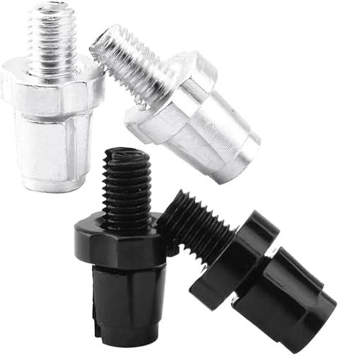 4 Stück Aluminiumlegierung Fahrrad Bremskabel Einstellschrauben Schwarz Silber