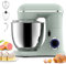 Küchenmaschine,Knetmaschine Profi Küchenmaschine,Küchenmaschine zum backen mit 6.5QT Edelstahl-Rührschüsseln und 3 Rührwerkzeuge(Rührhaken,Knethaken,Schlagbesen)10 Geschwindigkeit 660W (Morandi Green)