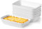 UIBFCWN Set di 8 Piatti da Forno in Ceramica, 400ML Pirofile da Forno in Ceramica Rettangolare, Ciotole in Porcellana per Creme Brûlée, Stampi in per Cottura Smaltata Mini per Torte, Lasagne
