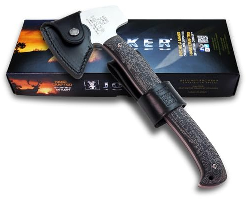 Hacha de Caza Joker Nature HM01, Hoja de Acero 80CRV2, Mango de Micarta Canvas, Largo de Hoja 12 cm, Herramienta de Pesca, Caza, Camping y Senderismo