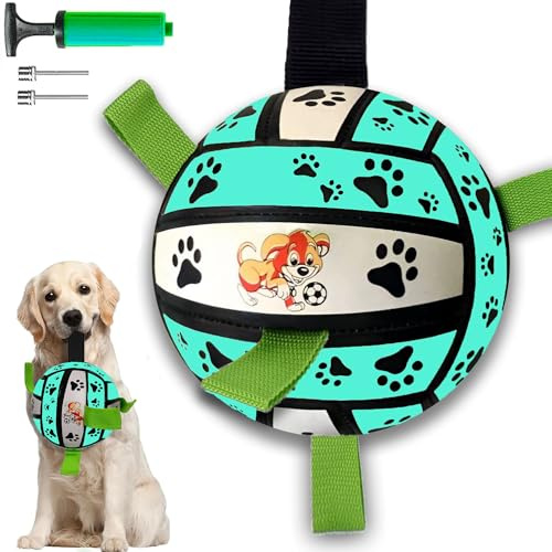 CEASELESLY Calcio Del Cane,Pallina luminosa per canis,Palla per dog con manico per dog,Palla per Cani con Corda,Cane Giocattolo Palla,Giocattolo interattivo per Cani di Piccola e Media Taglia
