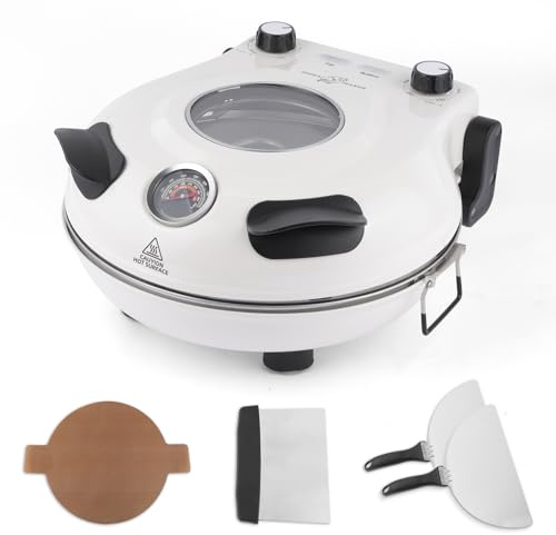 KLAIF Electric Pizza Oven Indoor With 12 Ceramic Stone, LMC-White