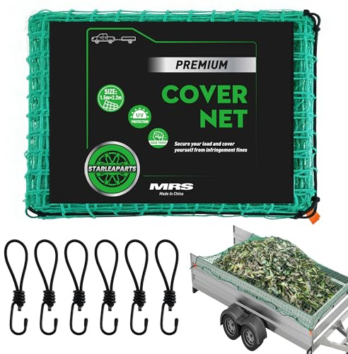 STARLEAPARTS Anhängernetz 1,5x2,2 M, Anhänger Netz,Transportnetz,Abdecknetz