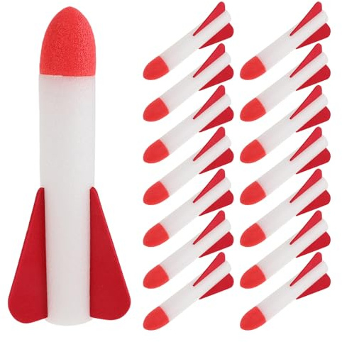 UPKOCH Jouets Lance-roquettes Fusée en Éponge Rouge 15 Pièces | Recharge pour Activités Extérieures, Usage Jardin et Fêtes, Format Portable, Jeu Parent Garçon et Filles, Sécurité Douce