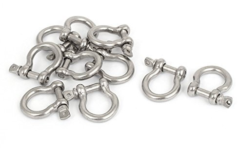 Aexit M4Anneau en D Boucle Nœud U Lock survie à anse chaîne ton argent Lot de 10 311T592