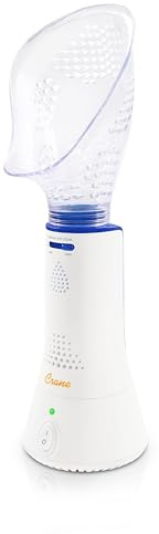 Crane Corded Personal Steam Inhaler - for Sinus, Congestion, Cough, & Cold Relief, Vapor Pad Compatible, White, 30 ml