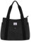 HAWEE Canvas Damen Handtasche Shopper Tote Bag Große Schultertasche mit Reißverschluss Umhängetasche RetroTragetasche Leichte Henkeltasche für Reisen Arbeit Schule Einkaufen Strand Alltag, Schwarz