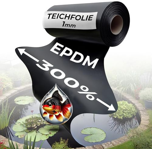 Black Forest Pond Shop - Teichfolie EPDM 15x1m hochelastische langlebige EPDM Folie 15x1m für Teich Schwimmteich Wasserlauf Hochbeet Badeteich
