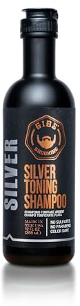 GIBS Silver Shampoo, Purple Shampo for Men and Women, Reduces Brassy and Yellow Tones, Color Safe, 12 oz