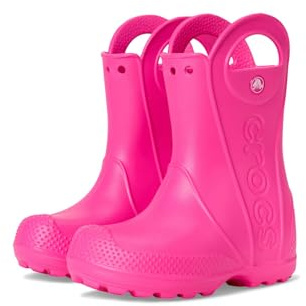 Crocs Handle It Rain Boot T, Stivali Unisex - Bambini e Ragazzi, Pink Crush, 24/25 EU