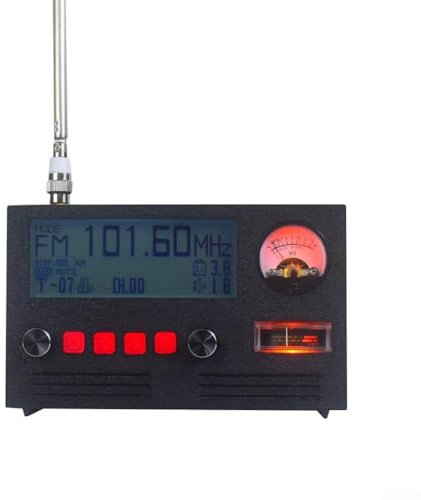 Radio Receiver, Adjustable Brightness EF6686 FM Shortwave Radio Receiver+audio VU Indicator+S Meter+8000mAH(With)