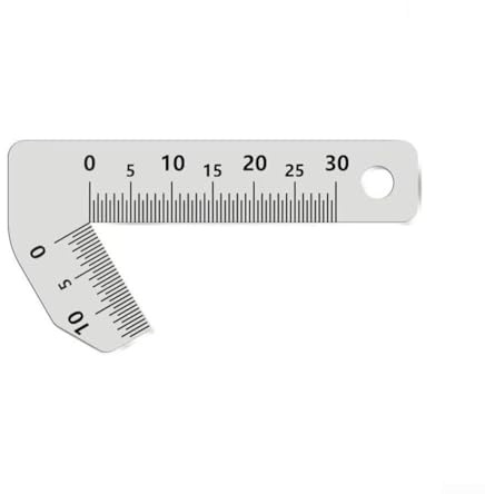 Jauge d'étrier chanfreiné en acier inoxydable résistant pour un angle précis. Pour la mesure dans la fabrication mécanique et le traitement du verre (petite taille 60°)