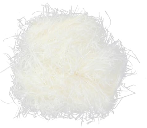 Holibanna Papier Déchiqueté Naturel Remplissage Léger pour Boîte Cadeau et Panier Garni de Raphia Crème Blanche pour Emballage Cadeau et Décoration Festive