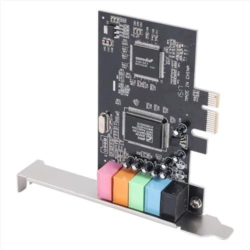 Lafeier PCIe ljudkort 5.1, PCI Express Surround 3D-stereoljud med högpresterande PC CMI8738-chip