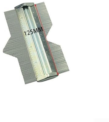 Herramienta multiusos de calibre de contorno de metal de 5/6 pulgadas para copiar y medir formas precisas en carpintería, chapa automática y trabajos de acero inoxidable (125 mm)