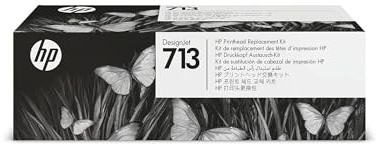 HP 713 3ED58A Original DesignJet Printhead Replacement Kit DesignJet T200, T600 and Studio Series Large Format Plotter Printers, Compatible 712 Cartridges Black, Cyan, Magenta, Yellow