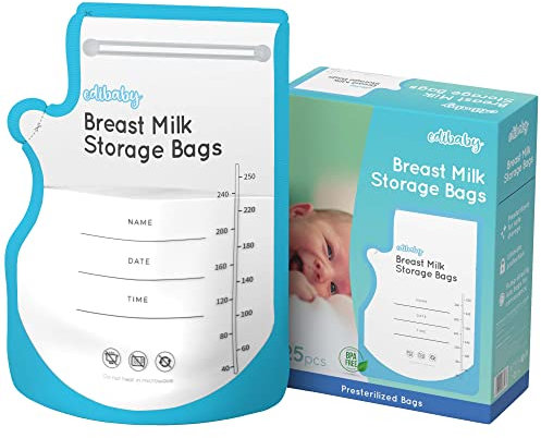 Edibaby, Muttermilchbeutel, Stillbeutel, Packung 100, sterilisiert, BPA-frei, zum Einfrieren, Konservieren, Aufbewahren