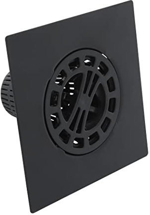 Square Shower Hair Catcher with Replacement Baskets, Shower Drain Protector in Matte Black