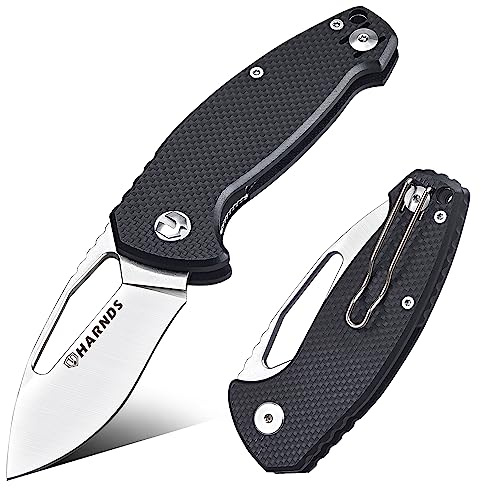 Cuchillo para Exteriores Cuchillo Plegable con AUS-8 Cuchillo de Bolsillo con Mango de G10 Clip de Bolsillo