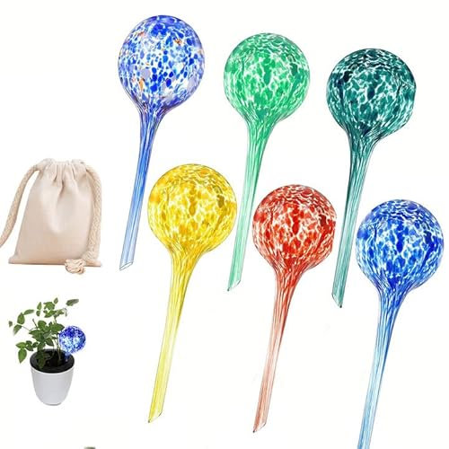 mumisuto 6 Pezzi Globi per Irrigazione Automatica di Piante, Sfere per Irrigazione, Irrigazione Piante Automatico, Irrigazione a Goccia per Vasi, Dispositivi di Irrigazione per Piante Interno Esterno