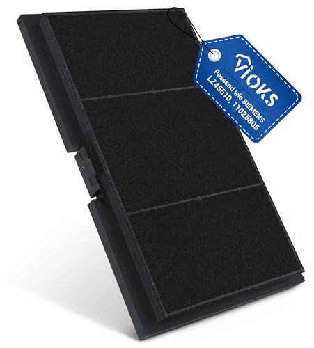 VIOKS Kohlefilter für Dunstabzugshauben 300 x 198 x 22 mm Ersatz für Siemens LZ45510 11025805 DSZ4551 CZ5145X5 Z54TC01X0 - Aktivkohlefilter Dunstabzugshaube Siemens & Neff