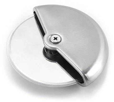 1 Pezzi Rotella Tagliapizza, Rotella Pizza in Acciaio Inossidabile, Taglia Pizza in Acciaio Inox, Tagliapizza Tondo, Tagliapizza Multifunzione a Disco, per Tagliare Waffle, Lasagna