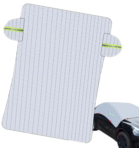 Mezza copertura per auto – Copertura completa per cofano auto | Schermo da neve anti-UV | Anti pioggia anti-neve | Copertura per parabrezza auto resistente alle intemperie