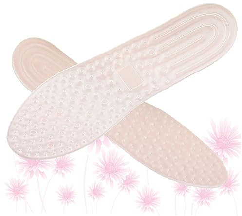 TOBBOMEY Aufblasbare Tpu Schuheinlagen Atmungsaktive Einlegesohlen Druckverteilendes Fußpolster Für Sport Und Outdoorschuhe Wandelbar Stoßdämpfend Weiß