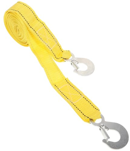 GETAJGHSD Correa de Remolque Gruesa de Nylon Amarilla, Cuerda de Arrastre Portátil y Fácil de Llevar para Coches y Vehículos de Emergencia