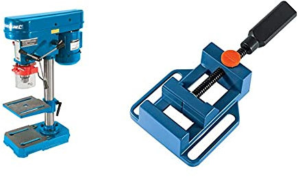Silverline 350W Bench Drill Press/Pillar Drill 250mm (10) 230V (262212) & 380677 Drill Press Vice 65 mm