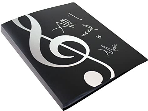 Sichtbuch All I need is Music - schönes Geschenk für Musiker (silber)