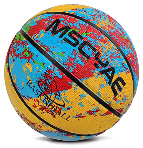 MSCYAE Basketball Size 3, for Children, Mini Basketball Size 3, Ideal for Youth Children's Hands, Outdoor Rubber, Orange 3