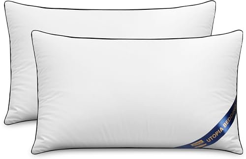 Utopia Bedding 2er Set Kissen 30x50 cm, Kissenfüllung für Bett und als Dekokissen, Sofakissen, Zierkissen für Couch (Weiß)