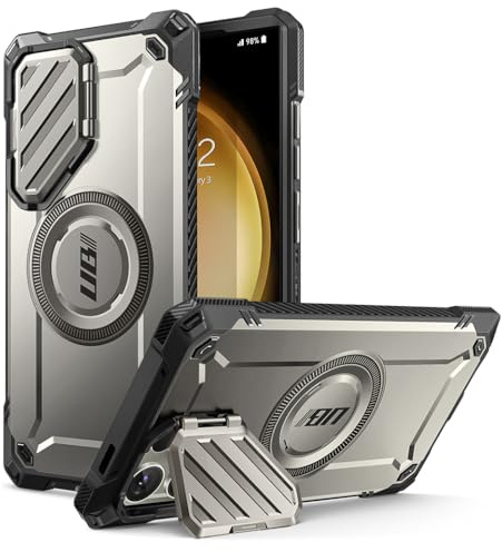SUPCASE UB Mag XT Schutzhülle für Samsung Galaxy S24 Ultra (Version 2024), [Metall-Kamera-Abdeckung] Extremer Objektivschutz, schlanke, robuste Hülle mit integriertem Ständer (Tigray)
