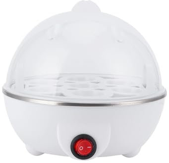 AEX Electric Egg Boiler & Cooker - 3 in 1 Egg Cooker Electric with Auto Off | 7 Egg Capacity Boiled Egg Maker for Soft, Medium, Hard Boiled Eggs - Multifunctional Egg Boiler Machine (White)