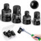 Furuising 4 Pièces Jeu D'adaptateur Douille, Adaptateur 1/2 à 3/8, 3/8 à 1/2, 1/4 à 3/8, 3/8 à 1/4, Adaptateur à Clique, Adaptateur pour Impact Réducteur pour Douilles et Embouts
