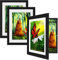 Tinkeps Marco para fotos infantil A4, set de 3, marco de madera con cristal acrílico irrompible, perfecto para mostrar obras de arte y fotos de niños
