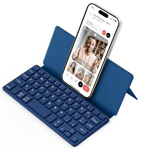 CACOE Tastiera Bluetooth con Supporto, Mini Portatile Super Leggero