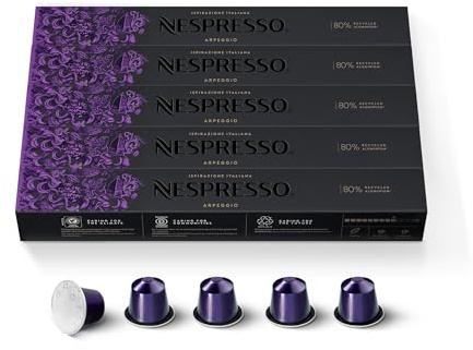 Nespresso Original Cápsulas de Café Arpeggio, 200 Cápsulas para Máquina de Café, Tueste Intenso con Notas de Cacao