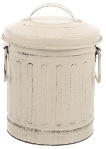 Alipis Secchio Per Cenere in Ferro Zincato Coperchio, Grande Capacità, Per Interni e Giardino, Design Vintage e Maniglia Ergonomica