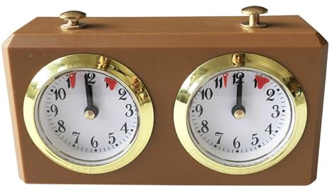 Temporizador de ajedrez, Reloj de ajedrez, Temporizador mecánico Profesional con botón de Inicio de sincronización, Reloj portátil analógico 6x4x2 para Tablero Internacional