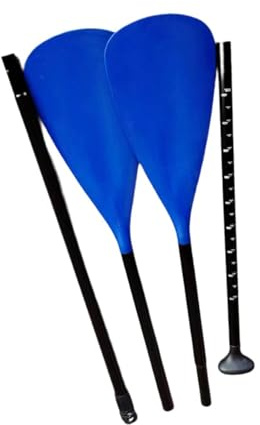 blloocod Pala de Remo Desmontable para Kayak y Paddle Surf - Remo Ajustable de Aluminio y Plástico para Barcas Hinchables- Azul Oscuro