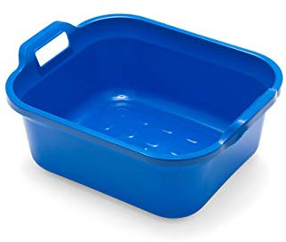 Addis 517951 große Spülschüssel mit Griffen, rechteckig, 10 l, Kobaltblau, 39 x 32 x 14 cm