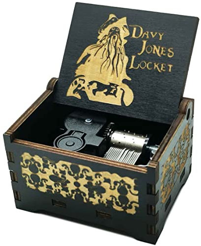 Luteney Carillon Davy Jones Pirati dei Caraibi Carillon a manovella con incisioni in Legno miglior Artigianato per Regalo per Bambini