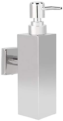 EVTSCAN Dispenser di Sapone da Parete, Dispenser di lozione per Sapone Liquido Manuale Quadrato in Acciaio Inossidabile a Parete per Bagno di casa