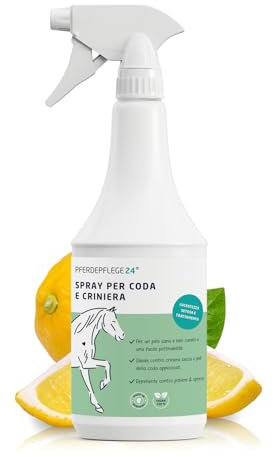 PFERDEPFLEGE24 Lo Spray per Coda & Criniera del cavallo in 0,5l, 1l, 2,5l & 5l - Lucentezza splendente, pettinabilità facile & cura delicata - Accessori & trattamenti per il cavallo