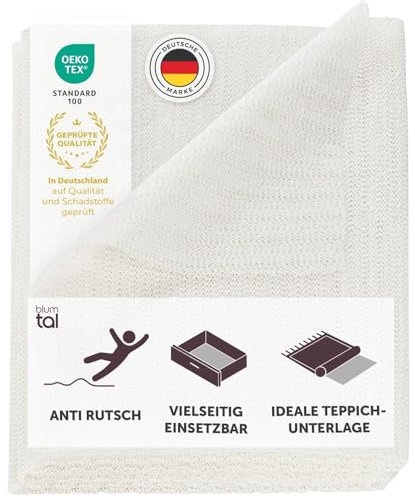 Blumtal Antirutschmatte 50x80 cm - Teppich Antirutschunterlage aus Vinyl - zuschneidbare Antiruschmatte für Teppich - Schubladenmatte - Anti Rutsch Teppichunterlage - rutschfeste Unterlage 1er Set