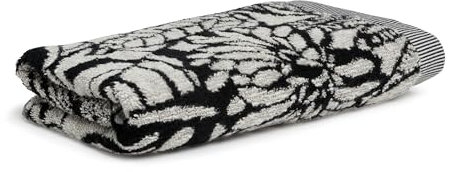 Möve Brooklyn Botanic Duschtuch 80 x 150 cm aus 85% Baumwolle / 10% Viskose / 5% Leinen, Nature/Black