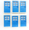 LEGO 6 x WHITE DOOR FRAMES AND 6 x LIGHT BLUE DOORS (1x4x6 pin) Supplied in clear sealed packaging